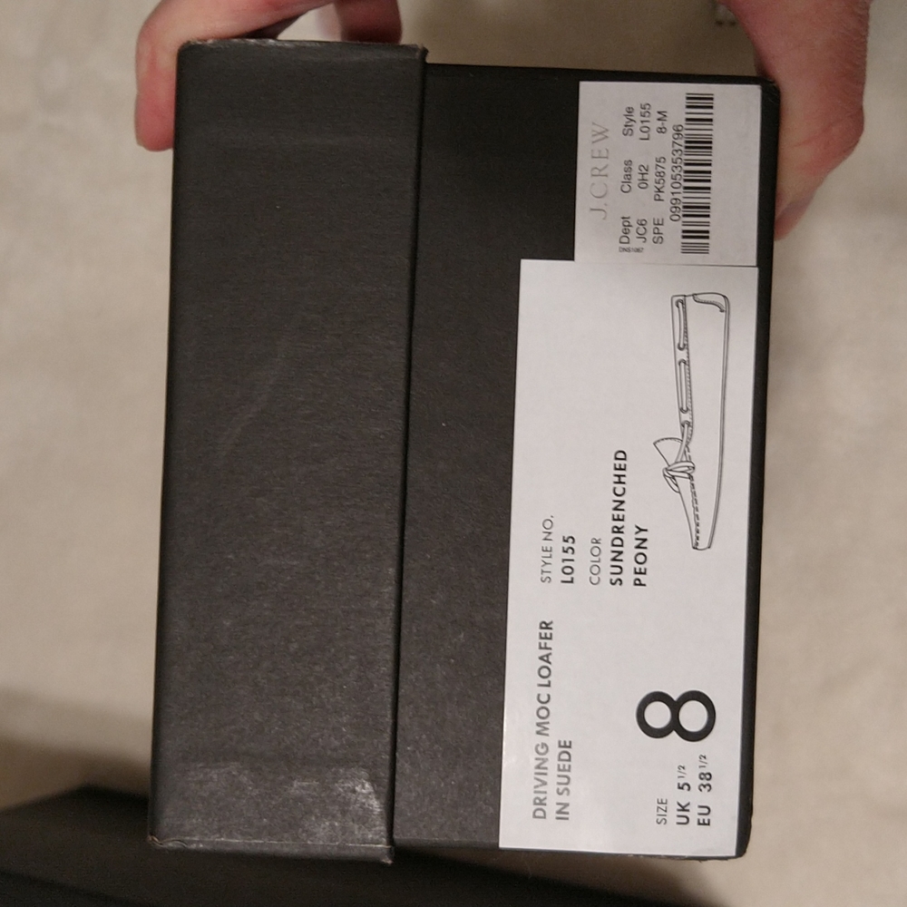 J Crew Driving Suede Moccasins Loafer Pink Size 8 New in Box - Picture 4 of 7